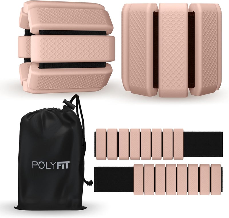 Polyfit Wrist & Ankle Weights - 1 Pair - Wearable Ankle Weights for Women and Men - Wearable Bracelet for Exercise, Yoga, Walking, Running, Dance, Barre, Pilates, Cardio, Aerobics - Image 1